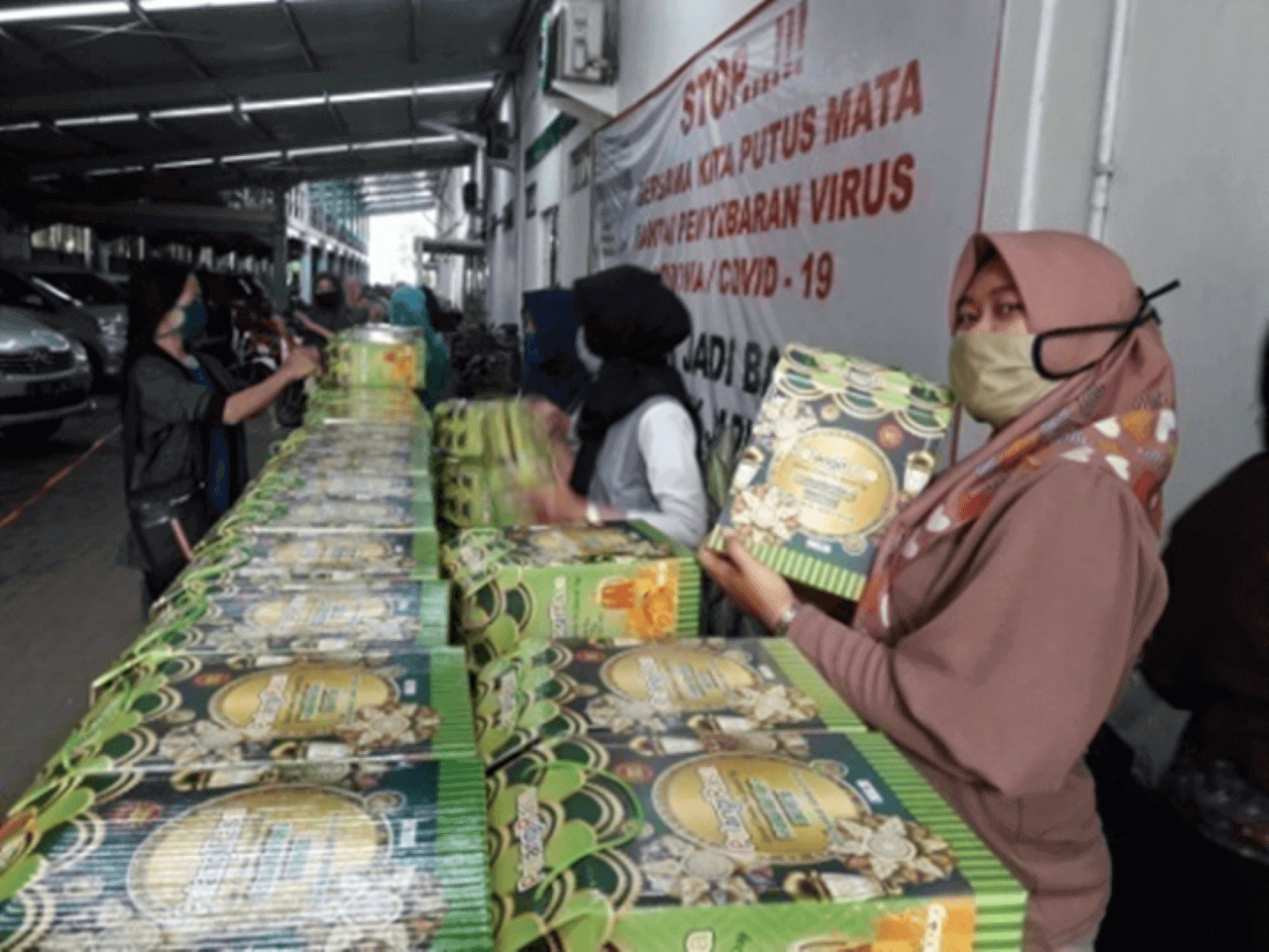 Distributing Cakes for Employees 2